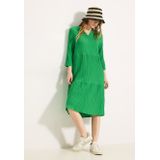Blousejurk - Fresh Apple Green - Met Structuur - V-hals - 3/4-Mouwen