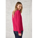 Cecil - Gestructureerd Overhemd - Rood - Ronde Hals, Lange Mouwen