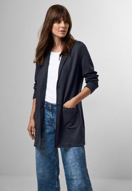 Cecil Dames Lange blazer in Blauw, Gr: S