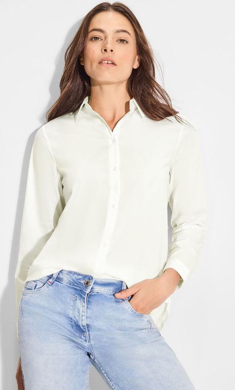 CECIL - Damesblouse - Blouse - Katoenmix - Lange Mouwen - Overhemdkraag