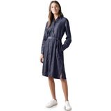 CECIL - Midi-Jurk - Denimlook - Lyocell - Lange Mouwen - Overhemdkraag