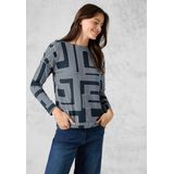 CECIL - Lichtgewicht Sweater - Print - Bateauhals - Lange Mouwen - Katoenmix