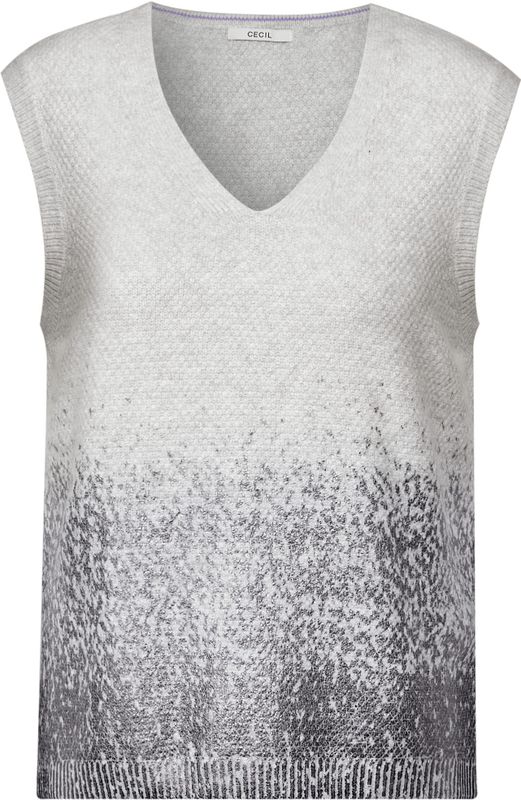 Cecil - Dames Trui - Grijs - Katoenmix met Stretch