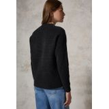 Cecil - Trui - Deep Charcoal Grey - Gemêleerde Look - Zachte Ribbrei