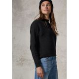 Cecil - Trui - Deep Charcoal Grey - Gemêleerde Look - Zachte Ribbrei