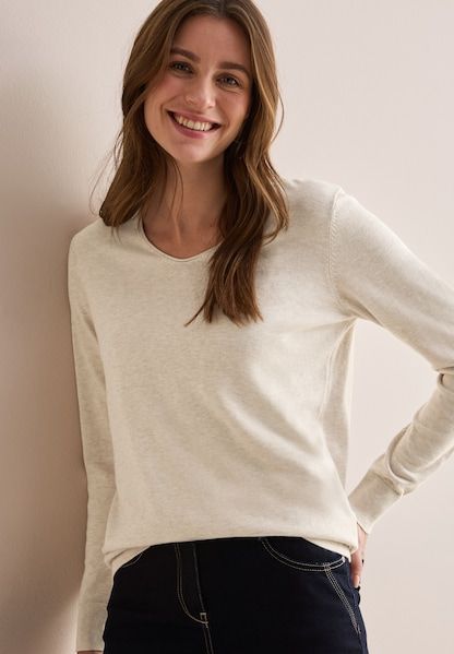 CECIL Strickpullover mit V-Ausschnitt