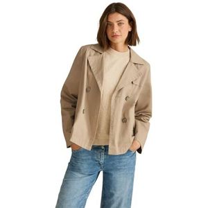 CECIL Dames B202024 Korte Trench Jas - Licht Toffee