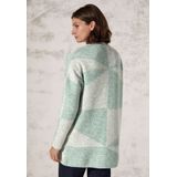 Glaced Green Melange - Hoodie - Met Grafisch Patroon