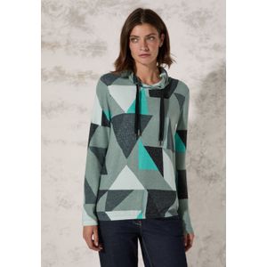 Cecil Dames Shirt met sjaalkraag in Groen, Gr: XXL