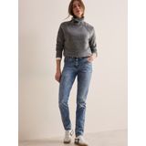 Design - Stretchbroek - Effen - Denim - Slimfit - Mid Waist