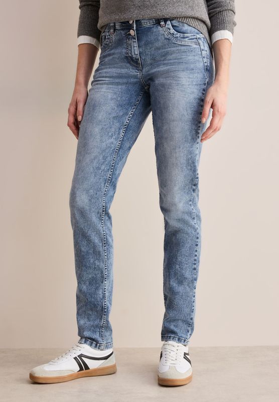 Cecil, Dames, Jeans, Blauw, Maat: W27 L30 Katoen,
