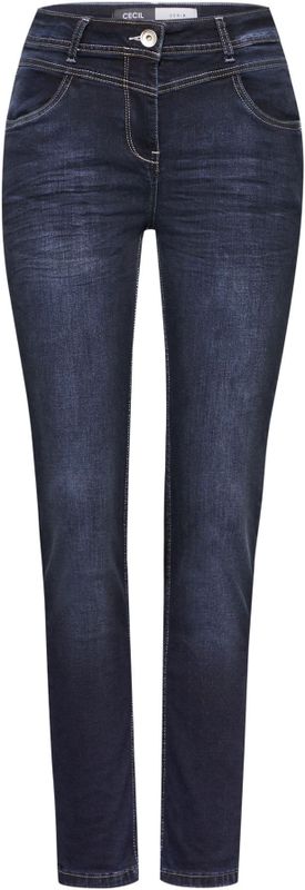 Cecil - Toronto - Slim Fit Jeans - Dark Blue Wash - Elegante Look