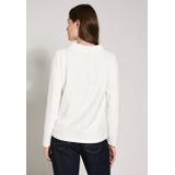 Cecil - Shirt - Vanilla White - Structuurmotief - Ronde Hals