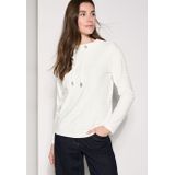 Cecil - Shirt - Vanilla White - Structuurmotief - Ronde Hals