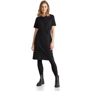 Street One Dames Ltd Qr Knot Etui Jersey Dress, zwart, 46
