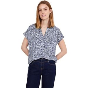 Street One Zomerblouse voor dames met print A344570, Intensief koningsblauw