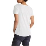 T-shirt - Offwhite - Katoen/Modal - Regular Fit