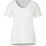 T-shirt - Offwhite - Katoen/Modal - Regular Fit