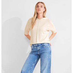A321153 fine knit look hoody