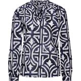 Street One - A344657 LTD QR Printed Blouse - Multicolor - V-hals - Lange Mouwen