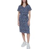 Street One - V-Hals Jurk - Blauw - 100% Viscose