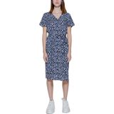 Street One - V-Hals Jurk - Blauw - 100% Viscose