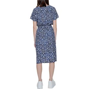 Street One - V-Hals Jurk - Blauw - 100% Viscose