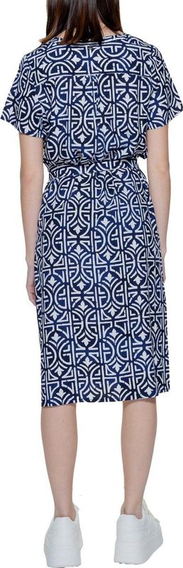 Street One - V-Hals Jurk - Blauw - 100% Viscose