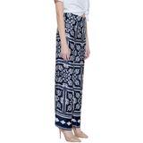 Street One - Satijnen Broek - Blauw - Met Print