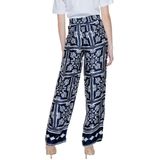 Street One - Satijnen Broek - Blauw - Met Print