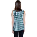 Street One - Vest - Groen - Dames - Geometrisch - Mouwloos