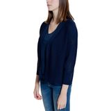 Street One - Cardigan - Blauw - V-hals - Lange Mouwen