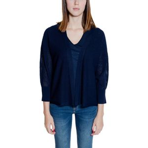 Street One - Cardigan - Blauw - V-hals - Lange Mouwen