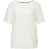 Blouse - Effen - Jersey - Ronde Hals - Kwartmouw - Normale Pasvorm