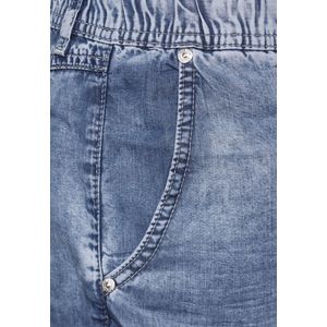 Street One Dames Lyocell jeansshort in Blauw, in size: 24