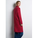 Street One - cosy Revers Coat - Dames Jas - Carpet Red - Katoen