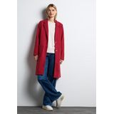 Street One - cosy Revers Coat - Dames Jas - Carpet Red - Katoen