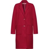 Street One - cosy Revers Coat - Dames Jas - Carpet Red - Katoen