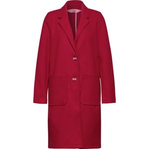 Street One - cosy Revers Coat - Dames Jas - Carpet Red - Katoen
