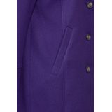 Street One - Dames Wol-look Jas - Paars - Reverskraag - Knoopsluiting