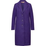Street One - Dames Wol-look Jas - Paars - Reverskraag - Knoopsluiting