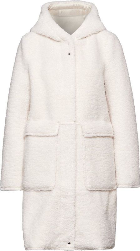 Street One doubleface teddy coat - Dames Jas - snow cream - Maat 36