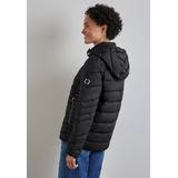 Street One - Short Padded Jacket - Gewatteerde Jas - Zwart - Afneembare Capuchon