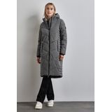 Street One - Lange Teflon Jas - Frost Grey Melange - Dames