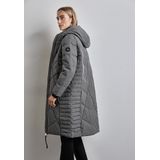 Street One - Lange Teflon Jas - Frost Grey Melange - Dames