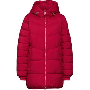 Street One - Lange Gewatteerde Jas - Tapijt Rood - Dames