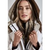 Street One Dames Jas met afneembare capuchon in Grijs|Wit|Beige, in size: 34