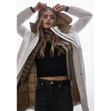 Street One Dames Jas met afneembare capuchon in Grijs|Wit|Beige, in size: 34