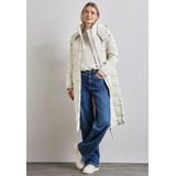 Street One Dames Gevoerde mantel in Grijs|Wit|Beige, in size: 34