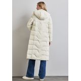 Street One Dames Gevoerde mantel in Grijs|Wit|Beige, in size: 34